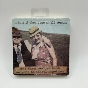 Humorous Coasters Aging (pack includes 6 paper coasters)